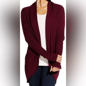 Calia by Carrie Underwood Wine Colored Shawl Cardigan NWT Full Length